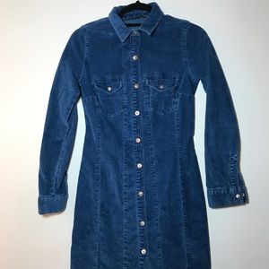 Blue corduroy dress/ Zara brand/ hardly worn